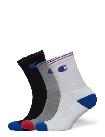 Champion 3Pk Crew Socks - Multi/patterned - 35-38