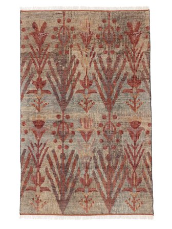 Usak Indiaas Vloerkleed Handgeknoopt 200X300 Bruin/Donkerrood India