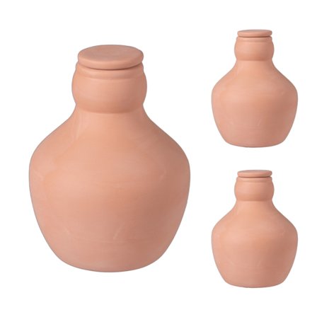 Ollas Vandingssæt, 500 ml lerpotter, 3-pak