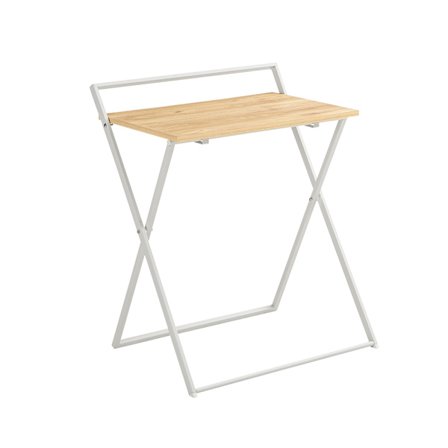 SoBuy træ computerbord med sammenklappelig og pladsbesparende 63.5x40x78.5cm, minimalistisk FWT88-WN