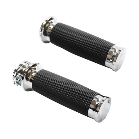 Universaali 1in 25mm kädensijat moottoripyörän ohjaustangon kahvat Touring Sportster 883 1200 Xr For SilverBlack