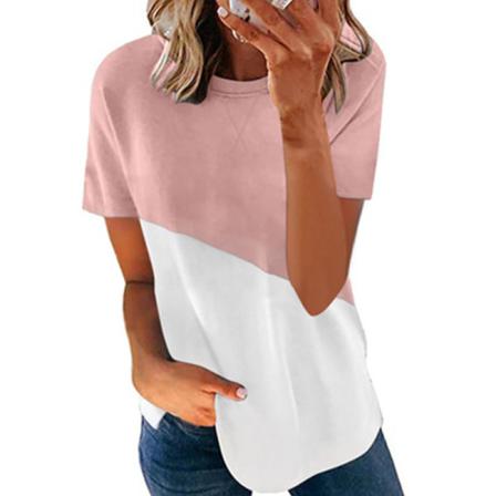 Sommartryckt Kortärmad Rund Hals Casual Mjuk Printed