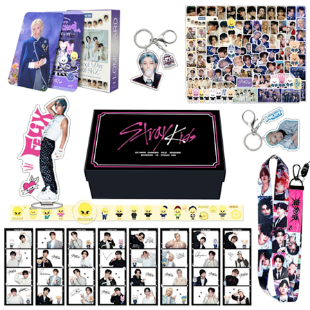 Stray Kids Lahjaksi - FELIX Perifeerinen Sarja Kirjanmerkkejä Pieniä Kortteja Tarroja Lahjapakkaus