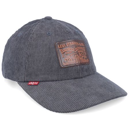 Levi's - Grå adjustable Keps - Relaxed Heritage Cap Dark Grey Dad Cap @ Hatstore