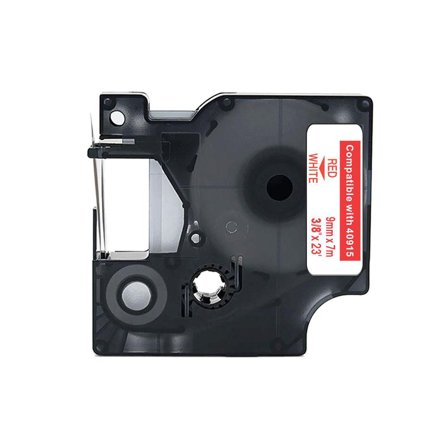 Tape 9mm Röd på Vit - Lyreco - Kontorsmaskiner - Märkmaskiner och tape - Tape - Dymo D1