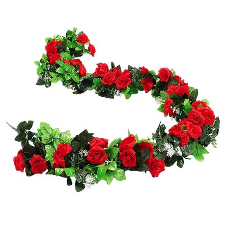 4 stycken blomstergirlang rosengirlang 2,1 meter för bröllop, dekoration