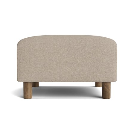 Toledo Pouf Hocker in Aurora Beige, moderner Polsterhocker für das Wohnzimmer, ideal als zusätzliche Sitzgelegenheit oder Fußablage, 45cm