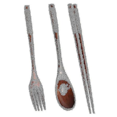 Træ Bestiksæt, Bærbart Træsæt Ske Gaffel Spisepinde Service Spisestel Med Khaki Twin ebi RRC