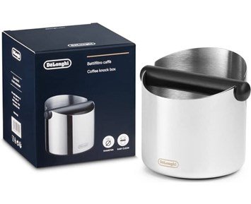Delonghi DLSC072 Knock Box - Bankeboks i rustfritt stål med gummiføtter