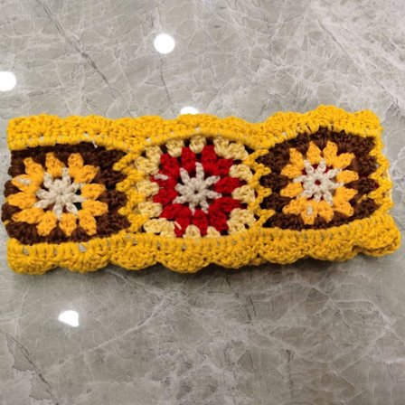 Hårbånd Hæklet Turban GUL