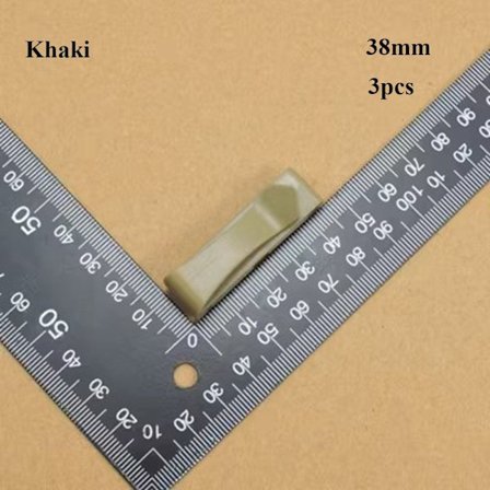 3stk Molle Webbing Spenne Belteendeklips KHAKI 38MM