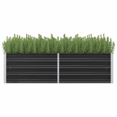 Vidaxl Odlingslåda Upphöjd Antracit 160x40x45 Cm Galvaniserat St Antracit
