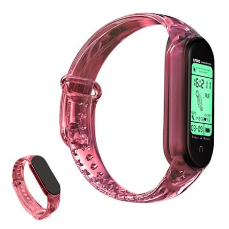 Xiaomi Mi Smart Band 4 / 3 cool farveændring urrem - Rød