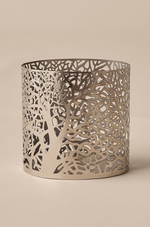 &Home - Lysestage Carlo højde 15 cm - Sølvfarvet - Lysestager & lanterner - Fra Homeroom