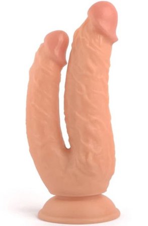 Realistischer Penis Doppelte Penetration Hautfarben 21 cm