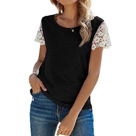 Kortärmad T-shirt För Kvinnor Med Rund Hals S