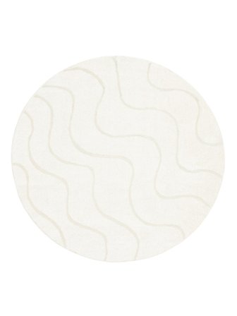 Whisper Rug - White Ø 200 Rustic Style