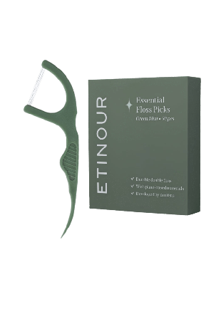 Etinour Essential Floss Picks Munhygien Unisex Grön