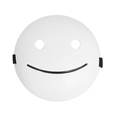 Vit Smile Dream Mask Cosplay Mask Rekvisita För Halloween Maskerad Karnevalsfest