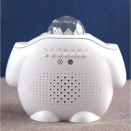 Vit Projektor, 4 i 1 Dynamisk LED-projektor, 32 Projektionseffekter, Galaxprojektor, Justerbar Timer