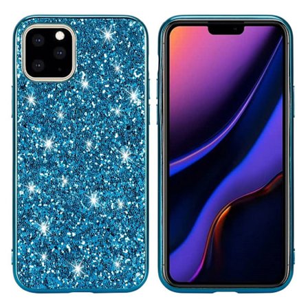 Glitter iPhone 11 Pro Max skal - Blå