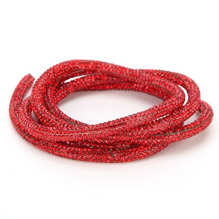 Strass-putki, nauha, DIY-ompelu, hääpuku, asusteiden koristelu, punainen