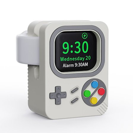 Retro spelkonsol design silikonladdningsställ för Apple Watch