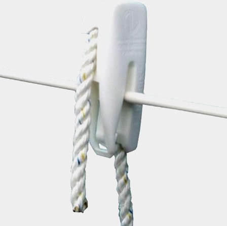 Fenderbeslag Fend-Fix M, passer ræling (Ø4 - 8 mm), til Ø4 - 8 mm fenderliner, hvid, 2-pak