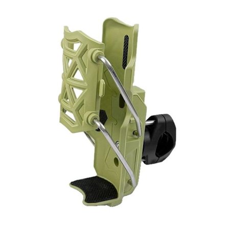 Motorsykkel støtfanger koppholder, lukkes automatisk når den tas ut, trenger ikke å stanse hull for flaskeholderen (grønn)