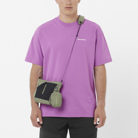 Salomon - première couche pour homme Wild Rays Ss Tee M - Iris Orchid - S