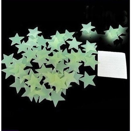 100 X Hemvägg Tak Glow In The Dark Stars Dekal B