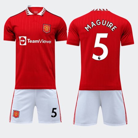 Ny Manchester United Hjemme - Fotballdrakt - Maguire - Nr 5 størrelse 28