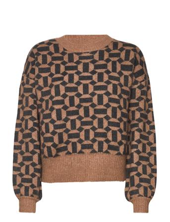 Onlgeo Life L/S Pullover Knt Brown ONLY