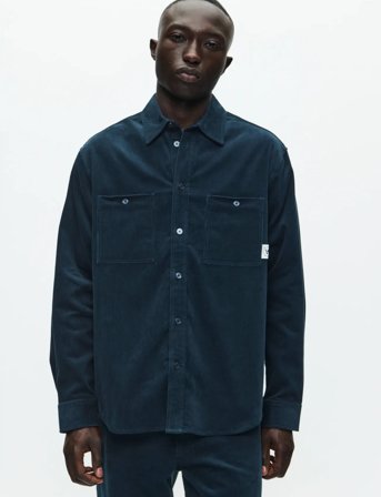 WOOD WOOD Wwcooper Overshirt 25258 - Navy - M