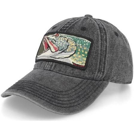 Skillfish - Zwart unconstructed Cap - Big Pike 382 Snow Washed Black Denim Dad Cap @ Hatstore