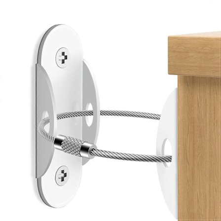 6 Pakk Anti-Tipp Møbelanker Møbelanker for Babysikring Jordskjelvstropper for Møbler Kommode Vegg Sikkerhetsanker Møbelsikkerhet