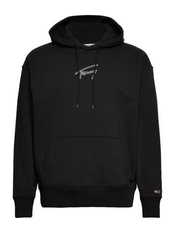 Tjm Rlxd Signature Hoodie Huppari Musta Tommy Jeans
