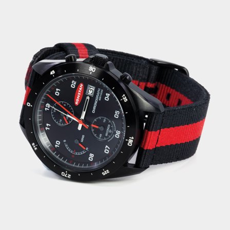 Jachtařské hodinky Ronstan Clear Start, analogové, Ø43 mm, 10 ATM, červené/černé