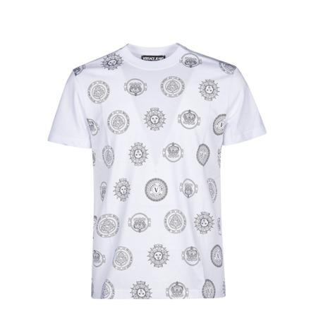 Versace Jeans Couture, T-Shirts Biały, Mężczyzna, Rozmiar: M