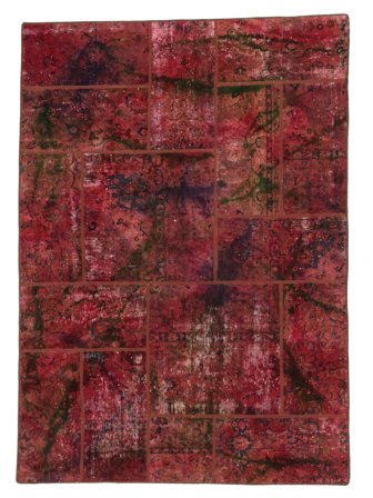Tapis Patchwork 174X244 Rouge Foncé/Noir (Laine, Perse)
