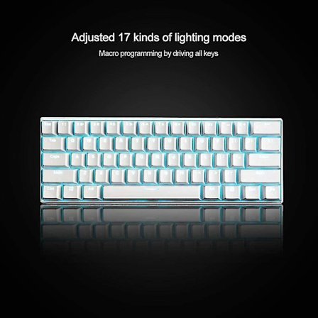 Bluetooth / Wired Mechanical Keyboard, Rk61 Wired / Wireless Bluetooth Dual Mode Backlit Mechanical Keyboard For Tablet / Phone / Desktops / Laptops(w