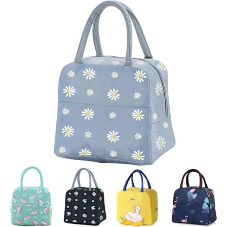 Isolert lunsjveske, lekkasjesikker lunsjveske, piknikvesker, lunsjkjøleveske, matboks, Bento Box lunsjveske for camping, reiser, blå
