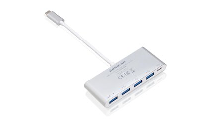 IOGEAR GUH3C4PD USB-C - hub - 4 porter