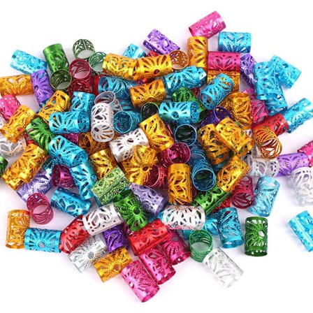 200 stk metall dreadlocks hår mansjetter hår fletteperler hår