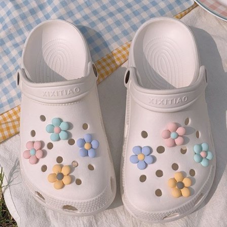 8 kappaleen / sarja kengän koristeet irrotettava DIY kukka kenkä koristelu