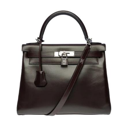Hermès Vintage Pre-owned Leather handbags brun, Dam Vintage Väskor, Dam, Storlek: ONE SIZE