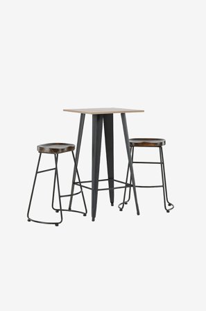 Venture Home - Spisegruppe Tempe med 2 stole Ozark - Brun - Spisegrupper - Fra Homeroom