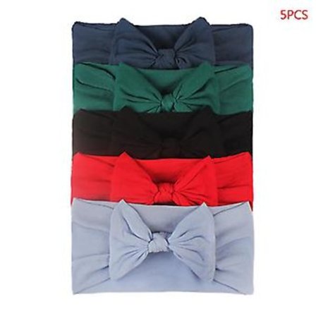 Elastiska Hårsnoddar för Bebis, Rosett Hårband, Stretch Knuten Huvudband (Stil E)