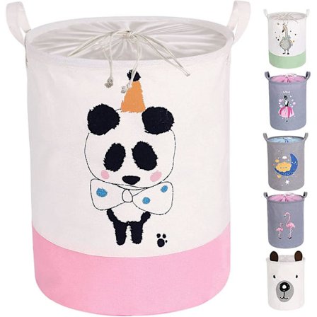 Korg med dragsko Tvättkorg Leksakskorg Barnrumskorg Stor hopfällbar stil 1