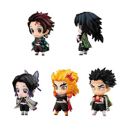 5 st/lot Anime Demon Slayer Kimetsu No Yaiba Kamado Figurleksaker